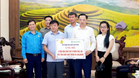 Tập đoàn Hóa chất Việt Nam hỗ trợ đồng bào tỉnh Yên Bái khắc phục thiệt hại do bão lũ