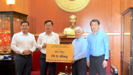 TKV ủng hộ 10 tỷ đồng khắc phục hậu quả bão số 10 (Bualoi)