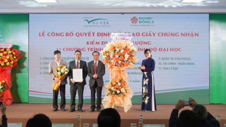Đại học Đông Á có thêm 11 chương trình đào tạo đạt chuẩn chất lượng Cwin63 tải ứng dụng