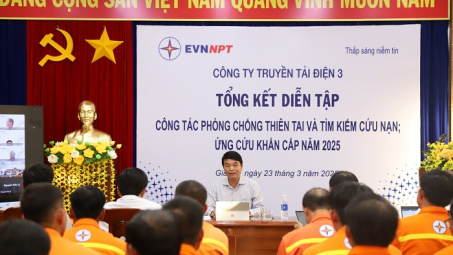 Truyền tải điện 3 tổ chức diễn tập phòng chống thiên tai và tìm kiếm cứu nạn