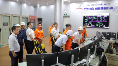 Cwin63 sân chơi đỉnh cao kiểm tra an toàn hồ chứa tại Thủy điện Bản Vẽ nhằm ứng phó khẩn cấp với thiên tai