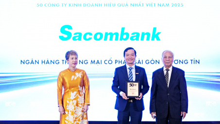 Cwin4555 link đăng ký đăng nhập Sacombank tiếp tục ghi danh trong top 50 công ty kinh doanh hiệu quả nhất Việt Nam năm 2025