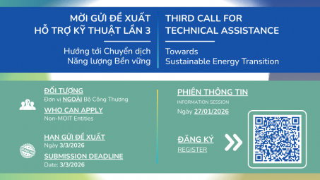 Dự án EVSET mở đợt kêu gọi đề xuất hỗ trợ kỹ thuật lần 3 về chuyển dịch năng lượng bền vững