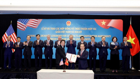 Cwin666 công ty cờ bạc uy tín nhất chứng kiến lễ ký và trao các thỏa thuận hợp tác Việt Nam - Hoa Kỳ