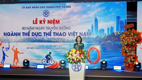 Hà Nội tổ chức Lễ kỷ niệm 80 năm Ngày truyền thống ngành Thể dục thể thao Việt Nam