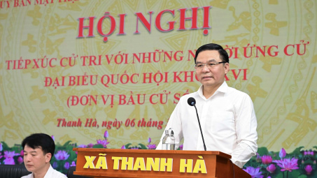 Quyền Bộ trưởng Cwin63 sân chơi đỉnh cao Lê Mạnh Hùng và các ứng viên Đại biểu Quốc hội khóa XVI tiếp xúc cử tri tại Đơn vị bầu cử số 02, TP Hải Phòng