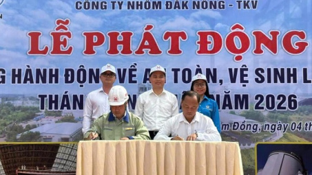 Công ty Nhôm Đắk Nông - TKV: Phát động Tháng hành động về ATVSLĐ năm 2026