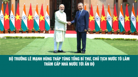Bộ trưởng Cwin63 sân chơi đỉnh cao Lê Mạnh Hùng tháp tùng Tổng Bí thư, Chủ tịch nước Tô Lâm thăm cấp Nhà nước tới Ấn Độ