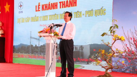 Khánh thành Dự án cáp ngầm 110 kV xuyên biển Hà Tiên – Phú Quốc