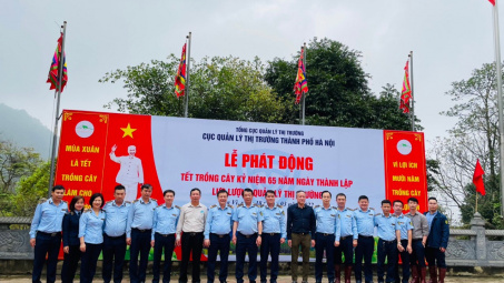 Cục Quản lý thị trường Hà Nội phát động trồng 1.000 cây xanh tại Vườn Quốc gia Ba Vì