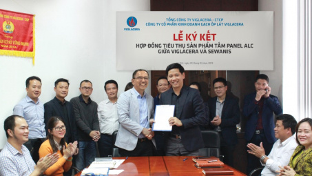Viglacera ký kết hợp đồng trị giá hàng triệu USD Cwin Đăng Ký + 1888k tấm  panel ALC qua Singapore