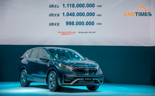 Hưởng ưu đãi 50% trước bạ, giá lăn bánh của Honda CR-V 2020 còn bao nhiêu?