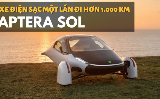 Aptera Sol: Xe chạy điện mặt trời, giá chỉ 600 triệu đồng