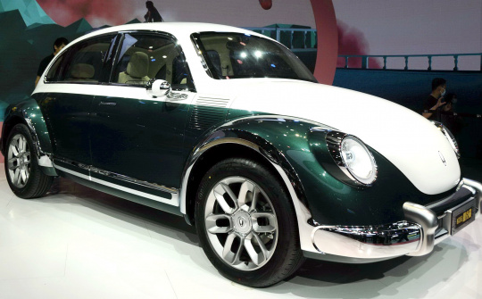 Volkswagen Beetle bị làm nhái trắng trợn tại Trung Quốc với phiên bản chạy điện