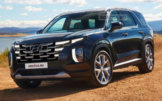 Nhá hàng Hyundai Palisade 2022: nâng cấp ngoại thất giống người anh em Tucson