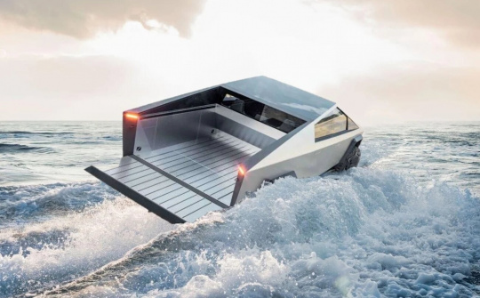 Tesla Cybertruck - Mẫu bán tải điện vừa chạy trên cạn vừa có thể băng qua sông