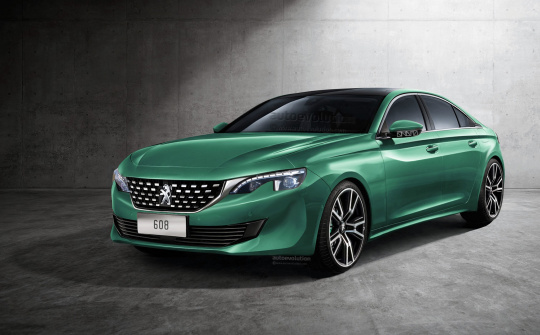 Lộ hình ảnh mẫu xe concept Peugeot 608