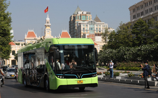 VinBus triển khai tuyến xe buýt điện đầu tiên tại Tp Hồ Chí Minh