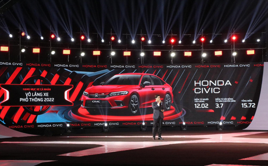 Honda Civic nhận Giải thưởng “Vô lăng Xe phổ thông 2022” tại Car Choice Awards