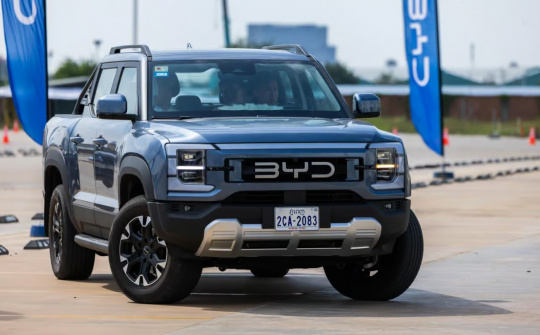Mẫu bán tải BYD Shark PHEV 2025 cập bến Đông Nam Á