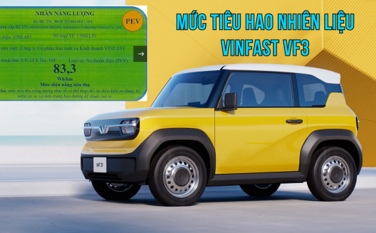 “Sốc” với thông số tiêu thụ điện năng của VinFast VF3