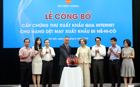 Áp dụng cấp chứng thư Cwin Đăng Ký + 1888k hàng dệt may sang Mê-hi-cô qua Internet