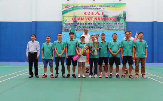 Sôi nổi Giải Quần vợt phong trào Tổng công ty Điện lực - TKV năm 2020