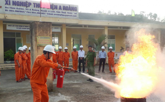 Xí nghiệp Thủy điện A Roàng chú trọng công tác phòng cháy chữa cháy