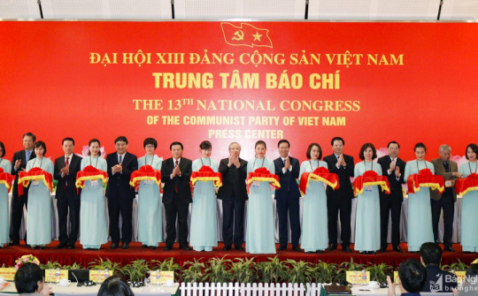 Trung tâm Báo chí Đại hội XIII bảo đảm tốt nhất các điều kiện tác nghiệp