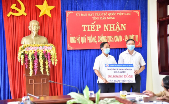 TKV hỗ trợ tỉnh Đắk Nông 500 triệu  đồng phòng, chống dịch COVID-19 lần 2