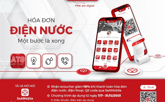 Giảm ngay 10% Khi khách hàng thanh toán hóa đơn trên SeAMobile