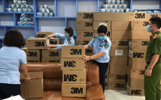 Thu giữ trên 17.000 khẩu trang 3M giả mạo nhãn hiệu