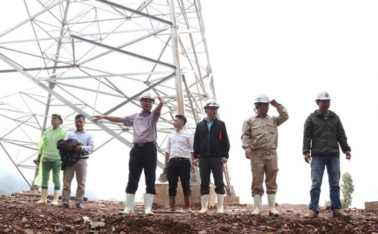 Dự án đường dây 220kV Nậm Mô - Tương Dương phấn đấu đóng điện trong tháng 11/2022
