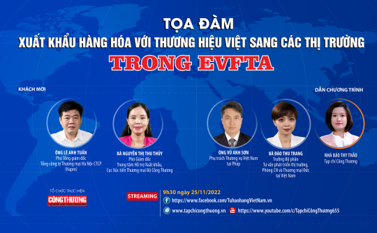 [Tọa đàm trực tuyến] Cwin com sòng bạc trực tuyến Cwin Đăng Ký + 1888k với thương hiệu Việt sang các thị trường trong EVFTA