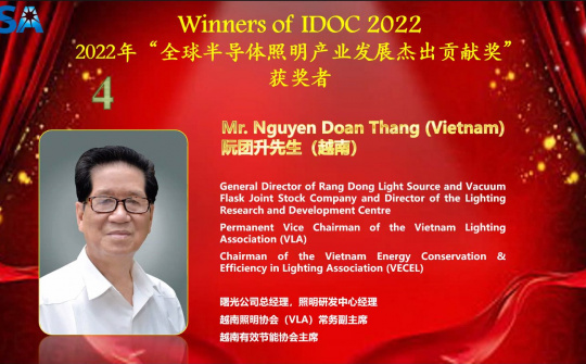 Tổng Giám đốc Rạng Đông nhận giải thưởng cao quý của ngành chiếu sáng rắn toàn cầu