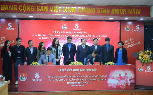 Trung ương Đoàn TNCS Hồ Chí Minh và SABECO ký kết hợp tác giai đoạn 2022 -2024