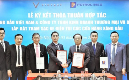 Petrolimex - VinFast: Hợp tác lắp đặt trạm sạc xe điện tại cửa hàng Cwin555 thể thao, casino live, bắn cá và slot nổ hũ