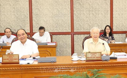 Tổng Bí thư chủ trì họp Cwin09 tỷ lệ cược hấp dẫn, Ban Bí thư cho ý kiến các đề án
