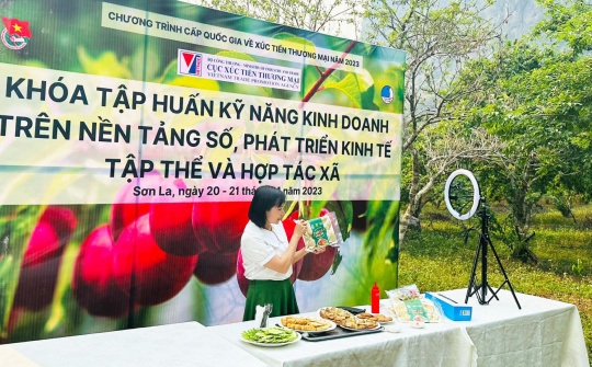 Tập huấn, hỗ trợ Cwincom hiện đang mở, hợp tác xã tỉnh Sơn La kinh doanh trên nền tảng số