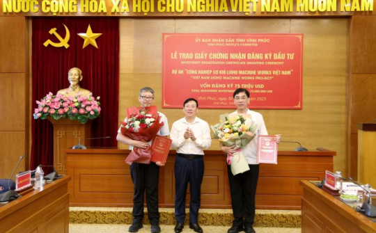 Vĩnh Phúc thu hút vốn Cwin800 hàng ngàn khuyến mãi FDI đăng ký mới đạt 328,2 triệu USD trong 6 tháng đầu năm 2023