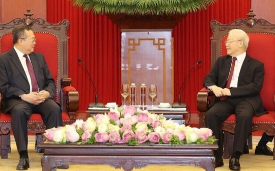 Tổng Bí thư Nguyễn Phú Trọng tiếp Trưởng Ban Liên lạc Đối ngoại Trung ương Đảng Cộng sản Trung Quốc