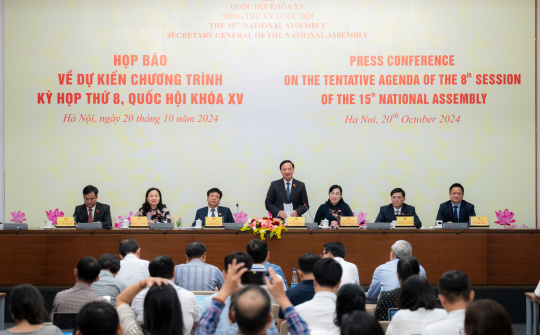 Họp báo về dự kiến chương trình Kỳ họp thứ 8, Quốc hội khóa XV