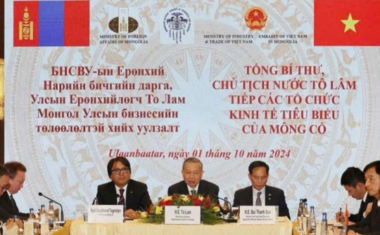 Thứ trưởng Nguyễn Sinh Nhật Tân tháp tùng Tổng Bí thư, Chủ tịch nước Tô Lâm tham gia một số hoạt động tại Mông Cổ