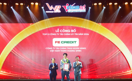 FE CREDIT khẳng định vị thế dẫn đầu trong Top 5 Công ty uy tín ngành Tài chính năm 2024