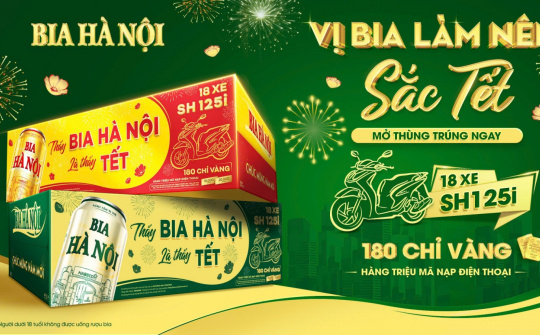 Tết này thêm đỏ cùng triệu lộc vàng khuyến mại từ Bia Hà Nội - Tết 2025