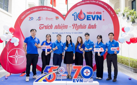 Tuần lễ hồng EVN lần thứ X tiếp nhận 11.574 đơn vị máu