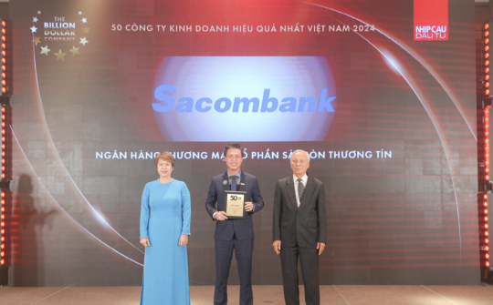 Cwin4555 link đăng ký đăng nhập Sacombank lần thứ 3 lọt vào "Top 50 Công ty Cwin.com được xếp hạng cao nhất hiệu quả nhất Việt Nam"
