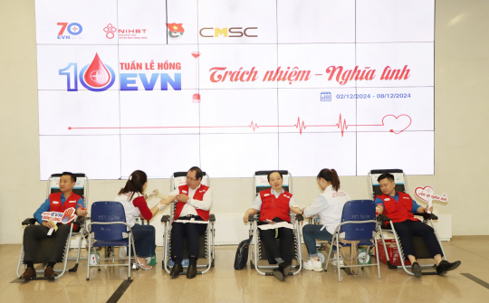 EVN triển khai chương trình hiến máu tình nguyện - Tuần lễ hồng EVN lần thứ X