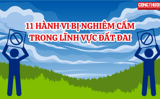 11 hành vi bị nghiêm cấm trong lĩnh vực đất đai