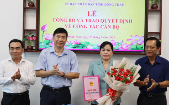 Sở Công Thương tỉnh Đồng Tháp lần đầu tiên có nữ Giám đốc